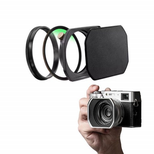 MRCUV Adapter Hood Kit for FUJIFILM X100 Series X100/X100V/X100VI/X100F/X100S/X100T (Black)