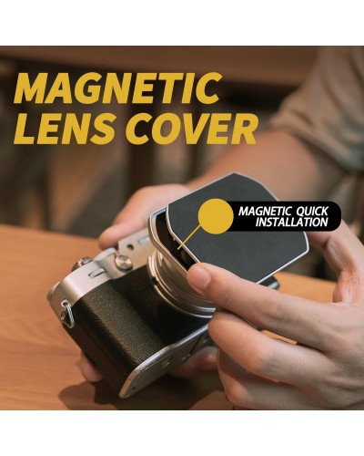 MRCUV Adapter Hood Kit for FUJIFILM X100 Series X100/X100V/X100VI/X100F/X100S/X100T (Silver)