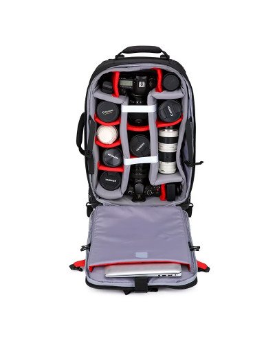 Camera Trolley Backpack with Wheels Professional DSLR Travel Bag (45L)