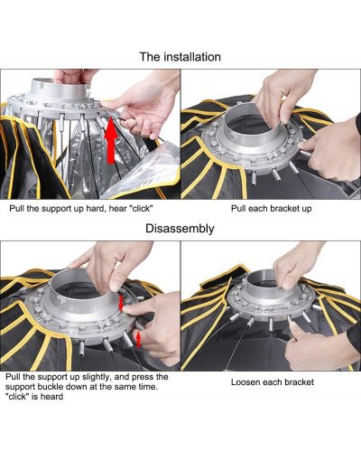 NiceFoto 70Pro Quick Installation Deep Softbox With Grid 70cm