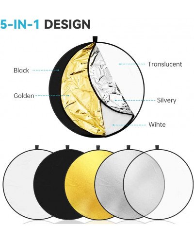 NiceFoto SR-5-Ø42" 5in1 Round Reflector Discs (107cm) NiceFoto SR-5-Ø42" 5in1 Round Reflector Discs (107cm)