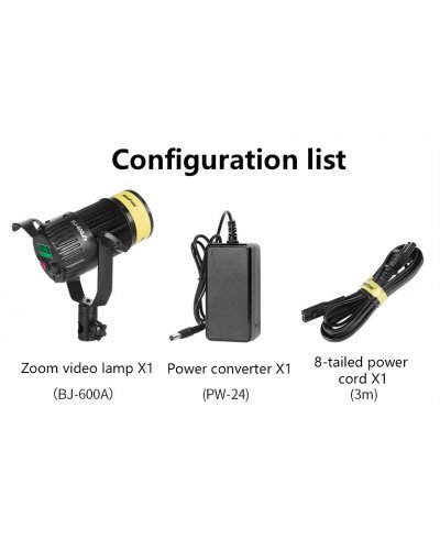 NiceFoto BJ-600A 30W Bi-Color Zoom LED Video Light