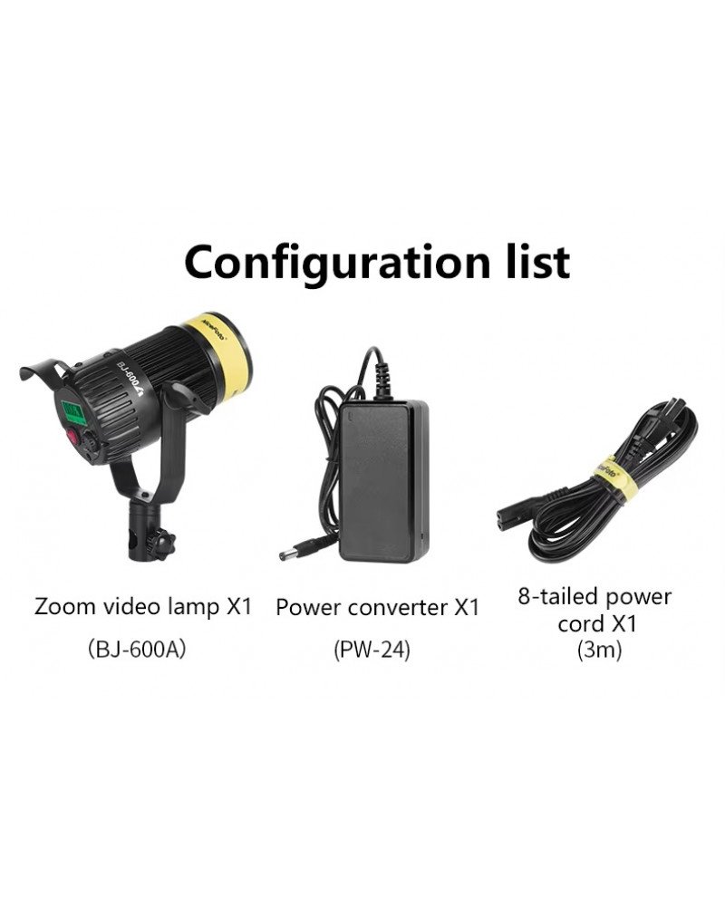 NiceFoto BJ-600A 30W Bi-Color Zoom LED Video Light