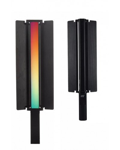 NiceFoto TC-C2 Bi-Color RGB 24W Handheld LED Light Wand with Barndoor