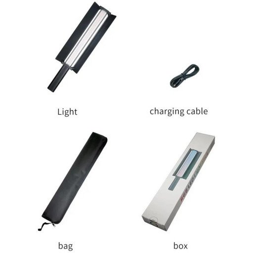 NiceFoto TC-298RGB.W RGB 20W Handheld LED Light Wand with Barndoor