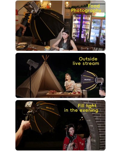 NiceFoto AR-600C RGB Mini Portable LED Video Light Kit