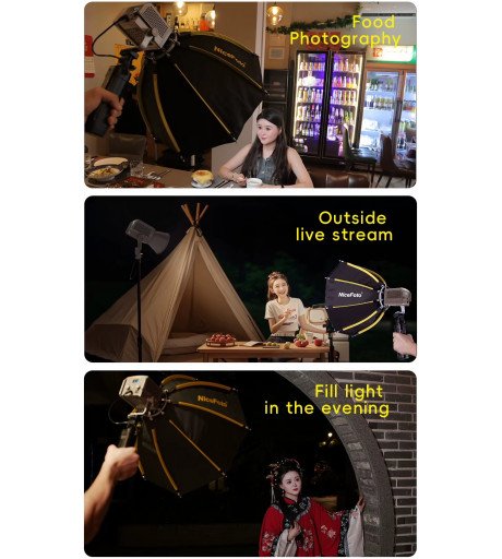 NiceFoto AR-600C RGB Mini Portable LED Video Light Kit