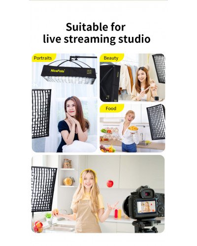 NiceFoto FB-1000A 100W Bi-Color Folding Fabric LED Light NiceFoto FB-1000A 100W Bi-Color Folding Fabric LED Light