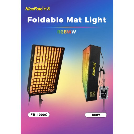 NiceFoto FB-1000C 100W RGBW Folding Fabric LED Light