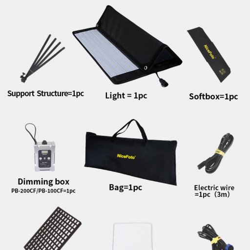 NiceFoto FB-1000C 100W RGBW Folding Fabric LED Light
