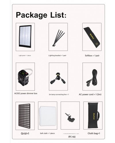 NiceFoto VB-2000C RGB Folding Fabric LED Light NiceFoto VB-2000C RGB Folding Fabric LED Light