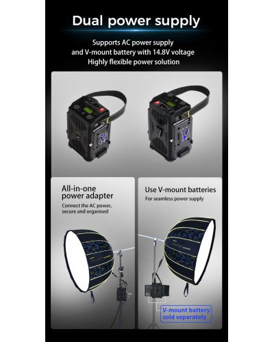 NiceFoto DL90-2000A 200W Bi-Color Umbrella Light(With Grid) NiceFoto DL90-2000A 200W Bi-Color Umbrella Light(With Grid)