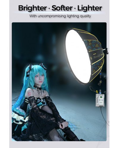 NiceFoto DF80-1000A 100W Bi-Color Umbrella Light(With Grid)