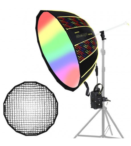 NiceFoto DL120-3000C 300W RGB Umbrella Light(With Grid)