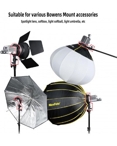 NiceFoto Mini-36B Mini to Bowens Mount Adapter