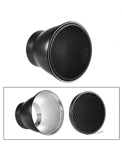 7Inch Standard Reflector Diffuser Lamp Shade Dish with Honeycomb Grid Bowens Mount