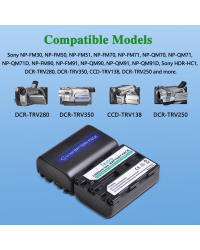 NP-FM50 Battery for Sony DCR-TRV240E TRV140E TRV265E TRV245E TRV10E TRV11E TRV33
