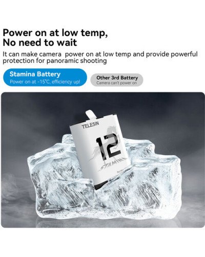 TELESIN 1720mAh Stamina Battery for GoPro HERO12/11/10/9 TELESIN 1720mAh Stamina Battery for GoPro HERO12/11/10/9