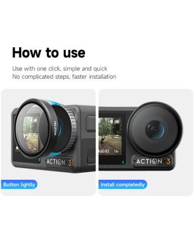 TELESIN Circular Polarizer & ND Filter Set for DJI Osmo Action 3/4/5 Pro TELESIN Circular Polarizer & ND Filter Set for DJI Osmo Action 3/4/5 Pro