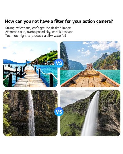 TELESIN Circular Polarizer & ND Filter Set for DJI Osmo Action 3/4/5 Pro TELESIN Circular Polarizer & ND Filter Set for DJI Osmo Action 3/4/5 Pro