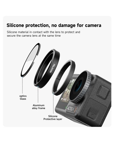 TELESIN Circular Polarizer & ND Filter Set for DJI Osmo Action 3/4/5 Pro TELESIN Circular Polarizer & ND Filter Set for DJI Osmo Action 3/4/5 Pro