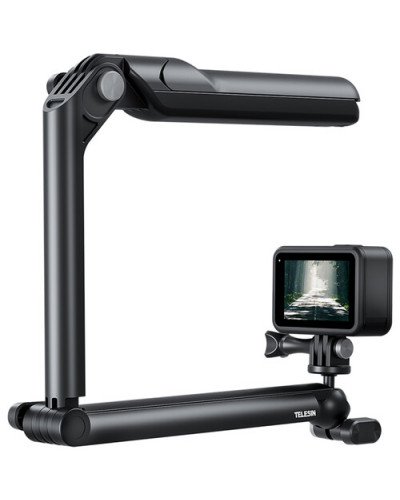 TELESIN Multifunctional Foldable Tripod Selfie Stick Mount for Action Cameras