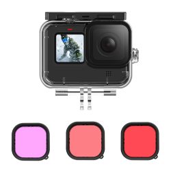  TELESIN 45M Diving Waterproof Case with Lens Filter for GoPro Hero 13/12/11/10/9