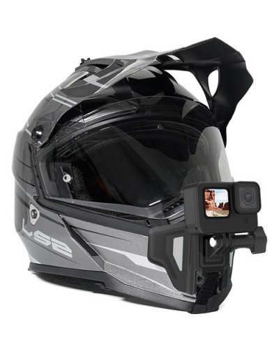 TELESIN Motorcycle Helmet Chin Mount for Action Cameras (Gray)