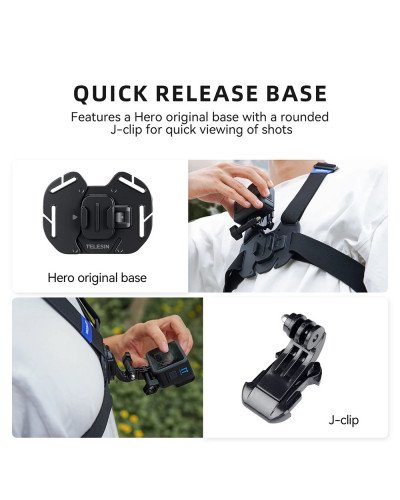 TELESIN New Vest Chest Strap for Action Cameras