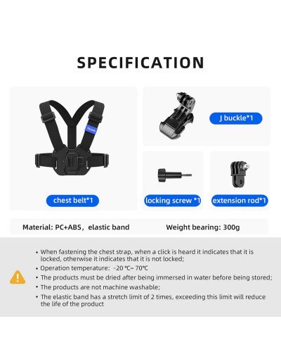 TELESIN New Vest Chest Strap for Action Cameras