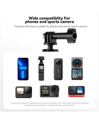 TELESIN Upgraded General Suction Cup Mount With Phone Clip