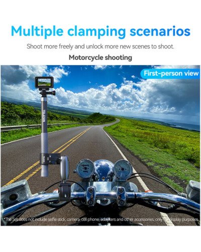 TELESIN Dual-Head Crab-Style Bike/Motorcycle/Pipe Clamp TELESIN Dual-Head Crab-Style Bike/Motorcycle/Pipe Clamp