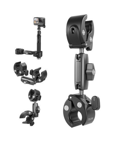 TELESIN Dual-Head Crab-Style Bike/Motorcycle/Pipe Clamp