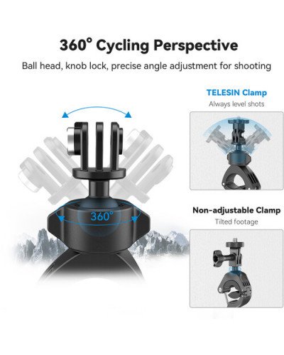 TELESIN Bike Handlebar Clamp Mount