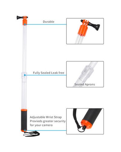 TELESIN Floating Translucent Waterproof Selfie Stick
