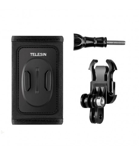 TELESIN Backpack Strap with Adjustable Dual J-Hook Mount for GoPro/Insta360/Action Cameras