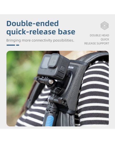 TELESIN Backpack Strap with Adjustable Dual J-Hook Mount for GoPro/Insta360/Action Cameras