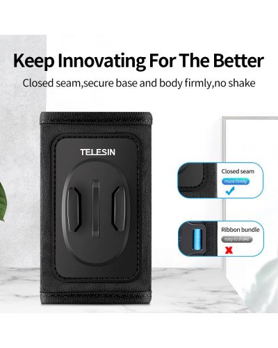 TELESIN Backpack Strap with Adjustable Dual J-Hook Mount for GoPro/Insta360/Action Cameras