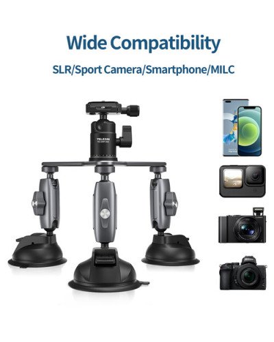 TELESIN Triple Suction Cup Camera Mount TELESIN Triple Suction Cup Camera Mount
