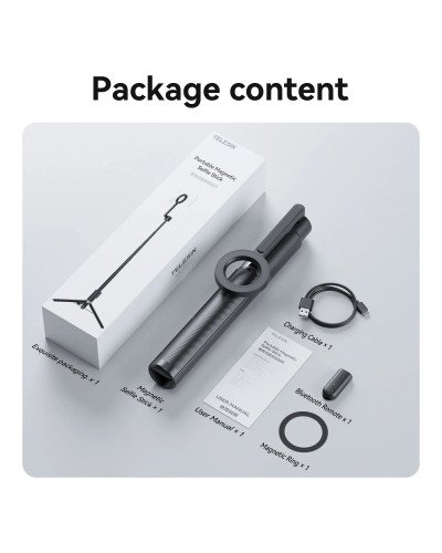 TELESIN Portable Magnetic Phone Selfie Stick Tripod