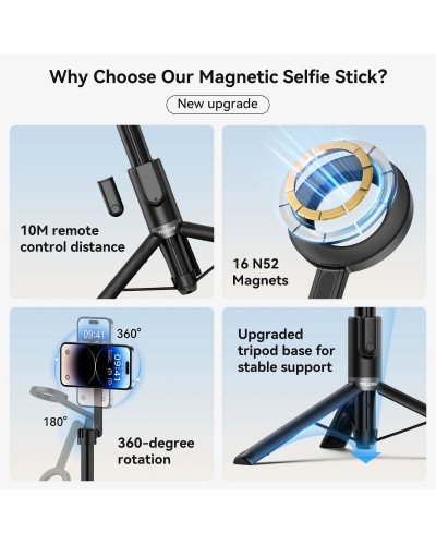 TELESIN Portable Magnetic Phone Selfie Stick Tripod