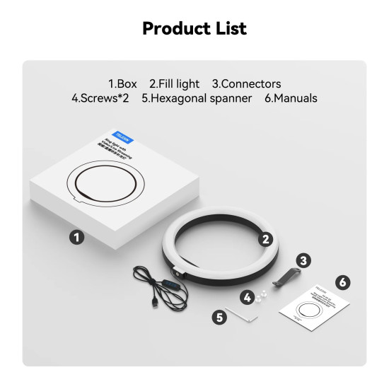 TELESIN 10 inch LED Selfie Ring Light