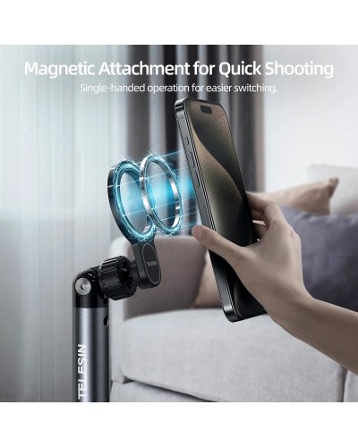 TELESIN Mobile Video/Live Shooting Magnetic Floor Stand