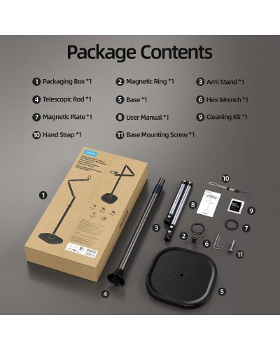 TELESIN Mobile Video/Live Shooting Magnetic Floor Stand