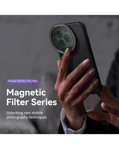 TELESIN VND Magnetic Filter ND2-32 & iphone 15 Pro Case
