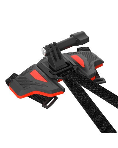 TELESIN Motorcycle Helmet Chin Mount for Action Cameras(Orange)