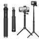 TELESIN 0.9m Extendable Aluminum Alloy Selfie Stick with Tripod and Phone Clip for GoPro