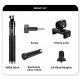 TELESIN 0.9m Extendable Aluminum Alloy Selfie Stick with Tripod and Phone Clip for GoPro