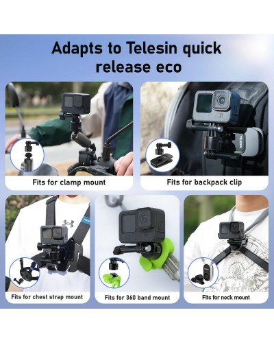 TELESIN Quick Release Universal Clamp Mount
