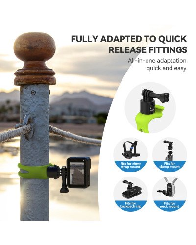 TELESIN Quick Release Elastic Small Q Handlebar Mount (Gray)